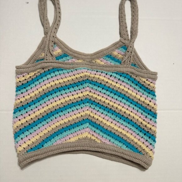 Full Tilt Multicolor Crochet Tank Top - Picture 7 of 7